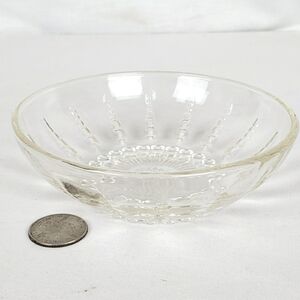 Vtg depression pressed glass hobnail finger bowl